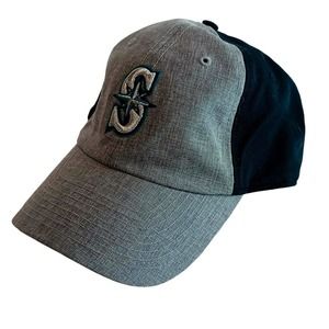 Seattle Mariners Grey & Navy Blue Men's Adjustable Baseball Cap Fan Favorite NWT